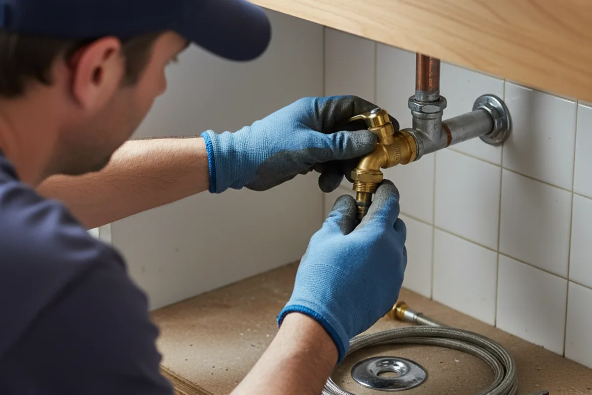 Shutoff valve and fitting work during Emergency Plumbing in Old Monroe